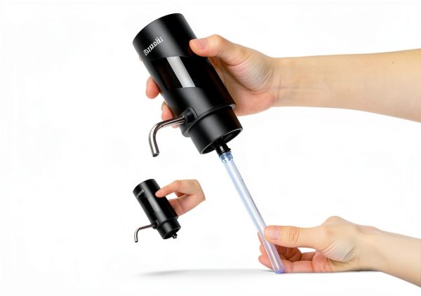 Electric Wine Aerator Exptolii Rechargeable Black 7oz Wine Pourer-2